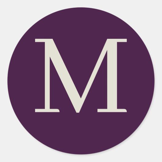 カスタムモノグラムの ラウンドシール (正面)