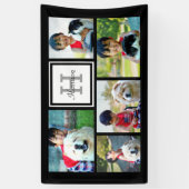 カスタムモノグラムの 5フォトモザイク写真コラージュ 横断幕 (縦)