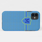 カスタムモノグラムのiPhone 5s ケースブルー水玉模様 Case-Mate iPhoneケース (裏面(横))