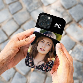 カスタムモノグラムのYour Photoかわいらし Lady iPhone 13 Pro Maxケース