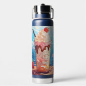 カスタムモノグラムアイスクリームサンデ ウォーターボトル (背面)