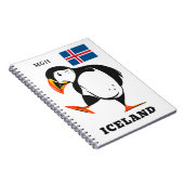 カスタムモノグラムアイスランド ノートブック (右側)