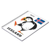 カスタムモノグラムアイスランド ノートブック (左側)