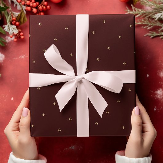 カスタムモノグラムイニシャルギフトラップラッピング紙 ラッピングペーパー