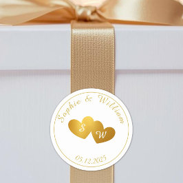 カスタムモノグラムイニシャルズ結婚ーズ ラウンドシール