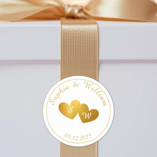 カスタムモノグラムイニシャルズ結婚ーズ ラウンドシール