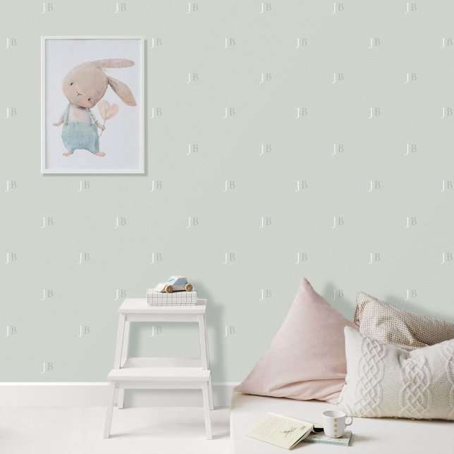 カスタムモノグラムイニシャルパターンセレネグリーングレー 壁紙 (クリエイターアップロード済み)