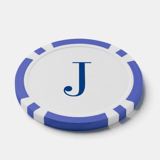 カスタムモノグラムイニシャルファーザーズデイトランプのポーカーチップ ポーカーチップ (シングル)