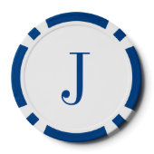 カスタムモノグラムイニシャルファーザーズデイトランプのポーカーチップ ポーカーチップ (裏面)