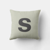 カスタムモノグラムイニシャルホワイトセージ クッション (裏面)