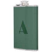 カスタムモノグラムイニシャルレタープレーングリーンレトロ フラスク (左)