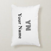 カスタムモノグラムイニシャル名アクセントピロー アクセントクッション (正面(垂直))