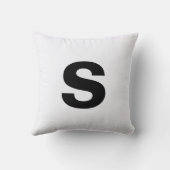 カスタムモノグラムイニシャル幽霊ホワイト クッション (裏面)