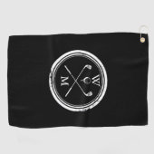 カスタムモノグラムイニシャル ゴルフタオル (横)