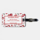 カスタムモノグラムエレガントさくらんぼ ラゲッジタグ (裏面横)