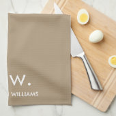 カスタムモノグラムエレガントパスタイリッシュステル キッチンタオル (四つ折り)