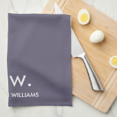 カスタムモノグラムエレガントパスタイリッシュステル キッチンタオル (四つ折り)