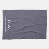 カスタムモノグラムエレガントパスタイリッシュステル キッチンタオル (横)