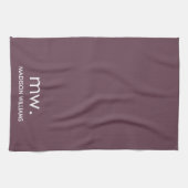 カスタムモノグラムエレガントパスタイリッシュステル キッチンタオル (横)