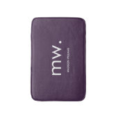 カスタムモノグラムエレガントパスタイリッシュステル バスマット (正面縦)