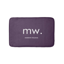 カスタムモノグラムエレガントパスタイリッシュステル バスマット