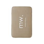 カスタムモノグラムエレガントパスタイリッシュステル バスマット (正面縦)