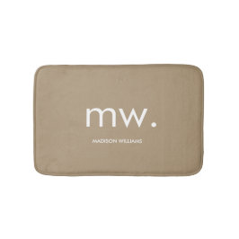 カスタムモノグラムエレガントパスタイリッシュステル バスマット