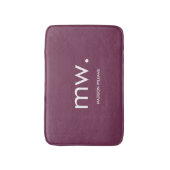 カスタムモノグラムエレガントパスタイリッシュステル バスマット (正面縦)