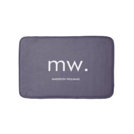 カスタムモノグラムエレガントパスタイリッシュステル バスマット