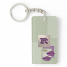 カスタムモノグラムエレガント葉柄