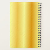 カスタムモノグラムエレガント金ゴールドルックテンプレート プランナー手帳 (裏面)