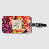 カスタムモノグラムオンチューリップ ラゲッジタグ (正面横)