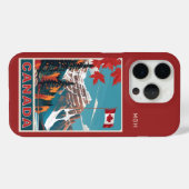 カスタムモノグラムカナダ旅行ポスター Case-Mate iPhoneケース (裏面 (横))