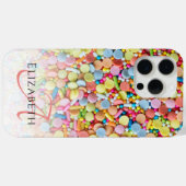 カスタムモノグラムカラフルキャンディグラデーション Case-Mate iPhoneケース (裏面 (横))