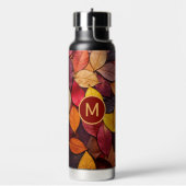 カスタムモノグラムカラフル紅葉 ウォーターボトル (左面)