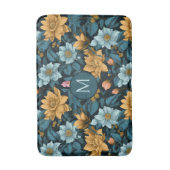 カスタムモノグラムカラフル花模様 バスマット (正面縦)