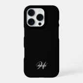 カスタムモノグラムカリグラフィー名入れ iPhoneケース (裏面)