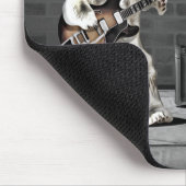 カスタムモノグラムギターパンクロックベアーミュージシャン マウスパッド (コーナー)