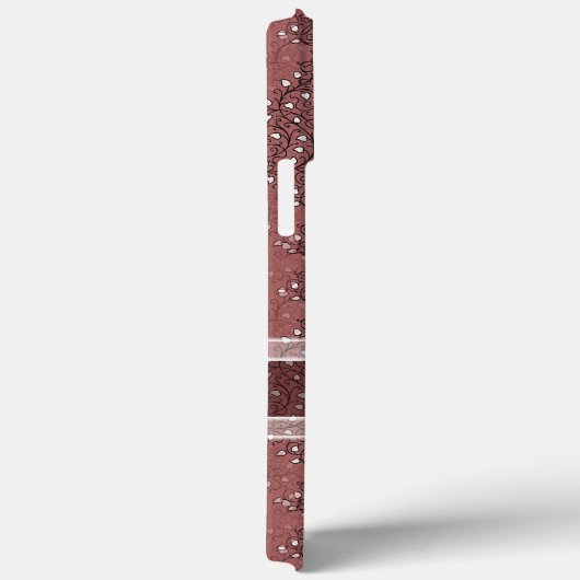 カスタムモノグラムクラシックシックフローラダマスクパターン Case-Mate iPhoneケース (裏面 / 右)