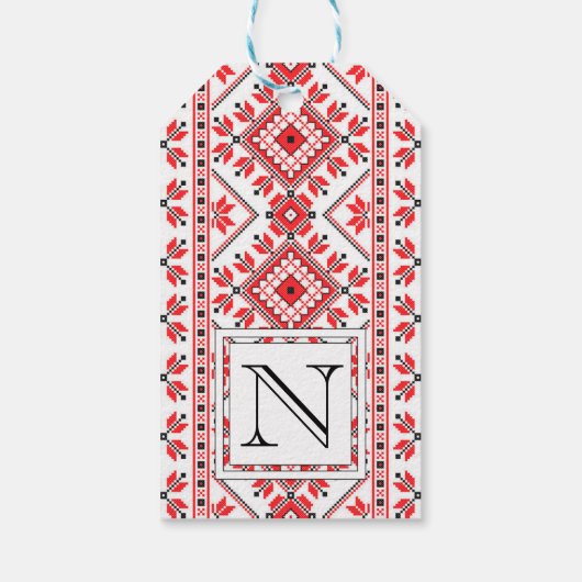 カスタムモノグラムクリスマスギフトラベル ギフトタグ (裏面)