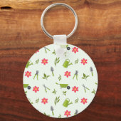 カスタムモノグラムグリーンガーデニング キーホルダー (裏面)