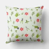 カスタムモノグラムグリーンガーデニング クッション (裏面)