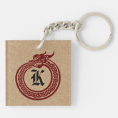 カスタムモノグラムケルトスタイルオロボロス キーホルダー (裏面)