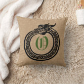 カスタムモノグラムケルトスタイルオロボロス クッション (ブランケット)