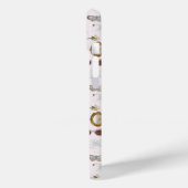 カスタムモノグラムコケガーリーットピンクフェミニン Case-Mate iPhoneケース (裏面 / 左)