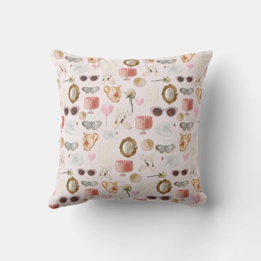 カスタムモノグラムコケット可愛いガーリー装飾用クッション クッション (裏面)