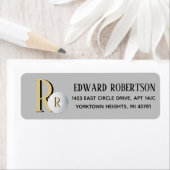 カスタムモノグラムゴルフボール差出人住所ラベル ラベル (インサイチュ)