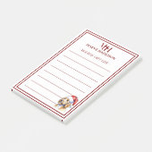 カスタムモノグラムゴールデンドードルホリデーギフトリスト ポストイット (アングル)