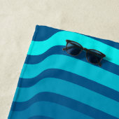 カスタムモノグラムシェードオブブルービーチタオル ビーチタオル (インサイチュ)