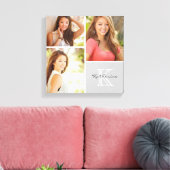 カスタムモノグラムシニアフォトコラージュキャンバスプリント キャンバスプリント (インサイチュ (リビング))